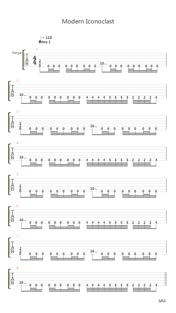 Modern Iconoclast吉他谱