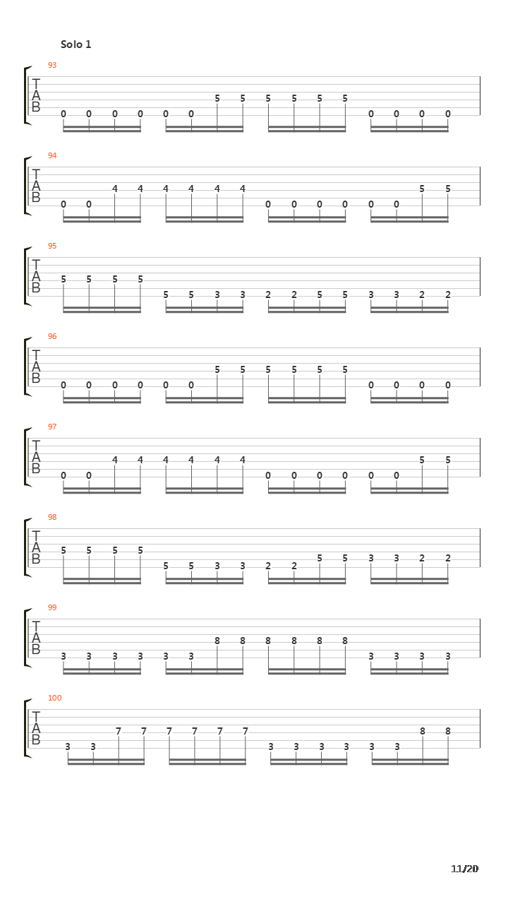 Pan Satyros吉他谱