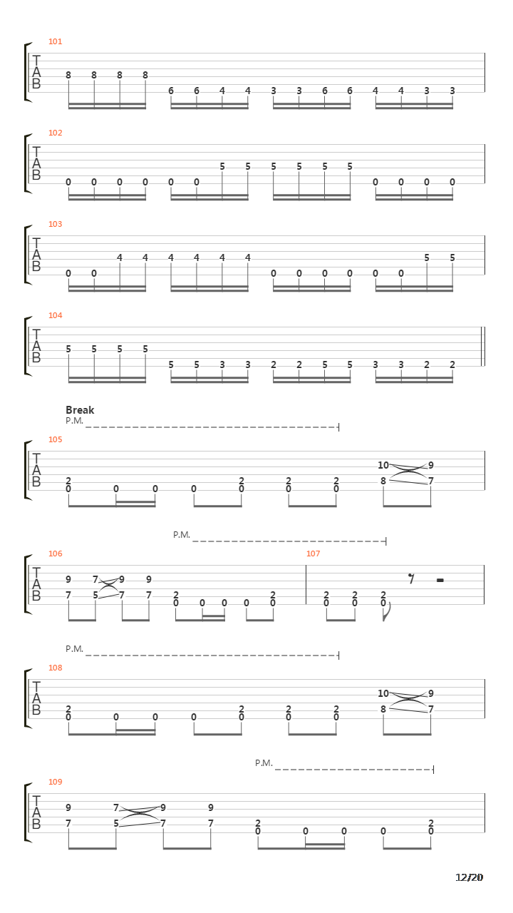 Pan Satyros吉他谱
