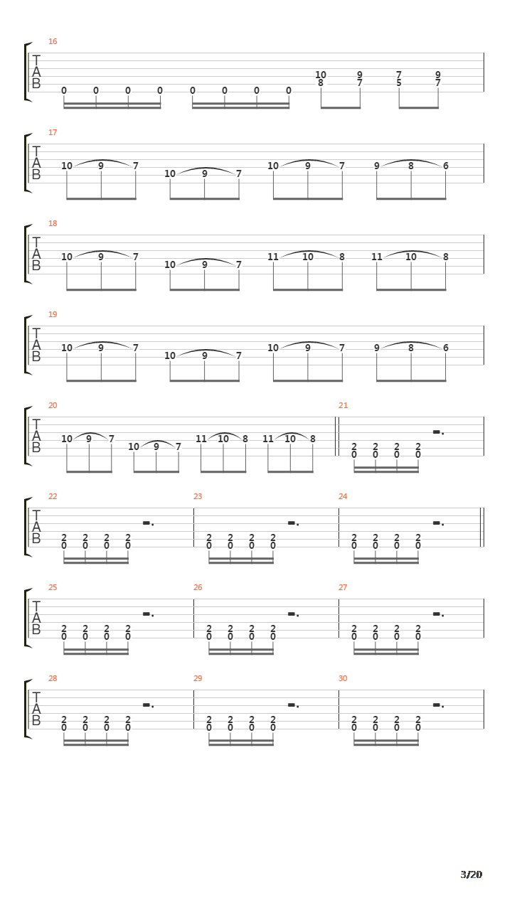 Pan Satyros吉他谱