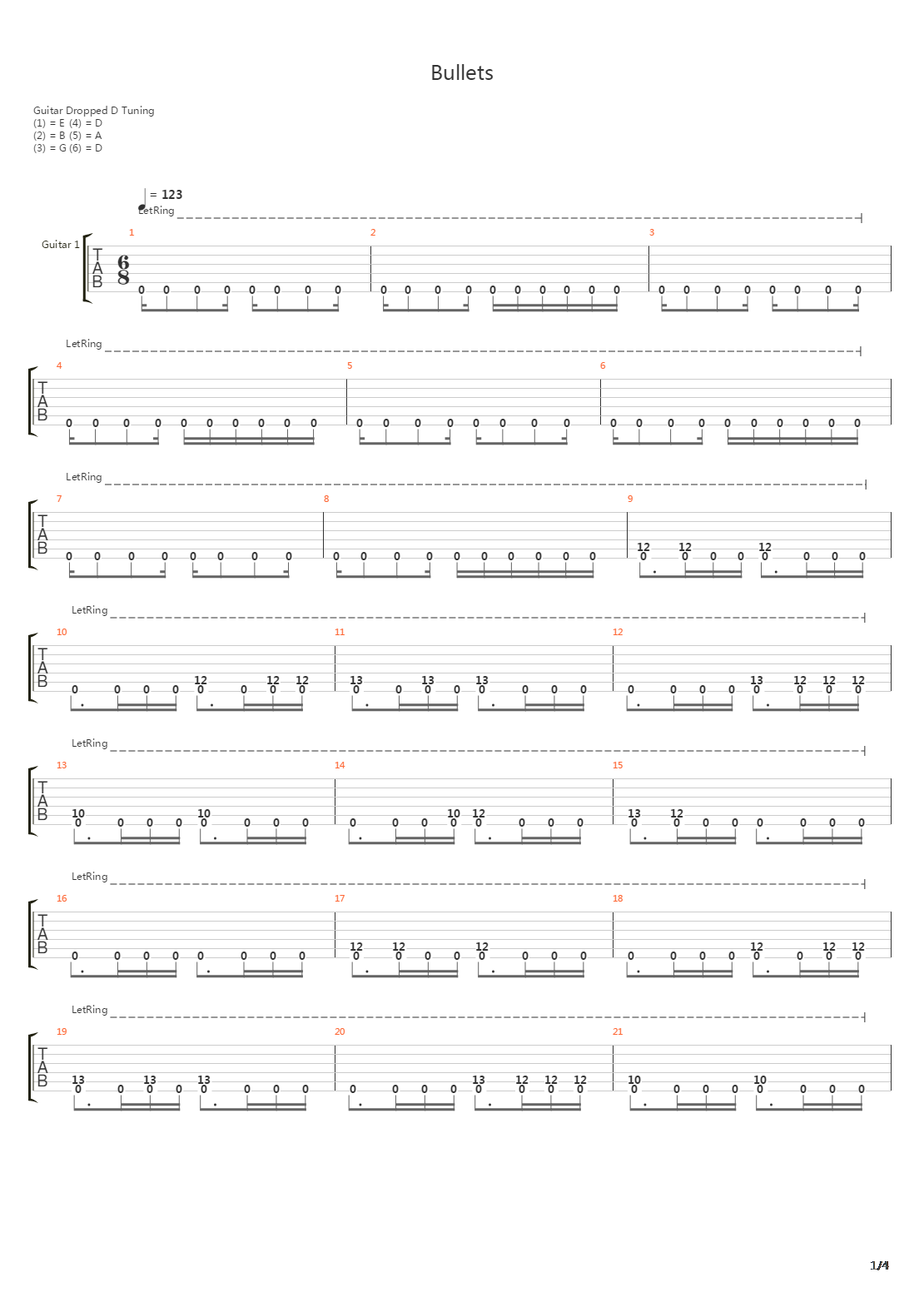 Bullets吉他谱