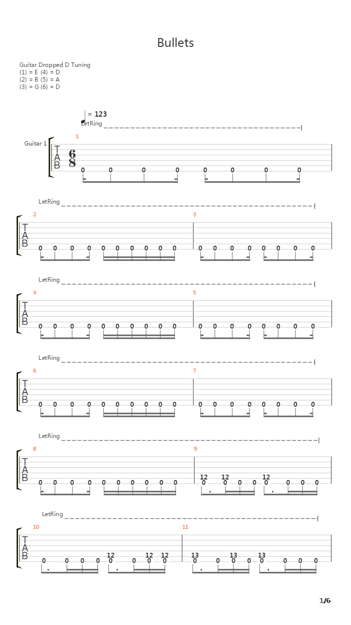 Bullets吉他谱