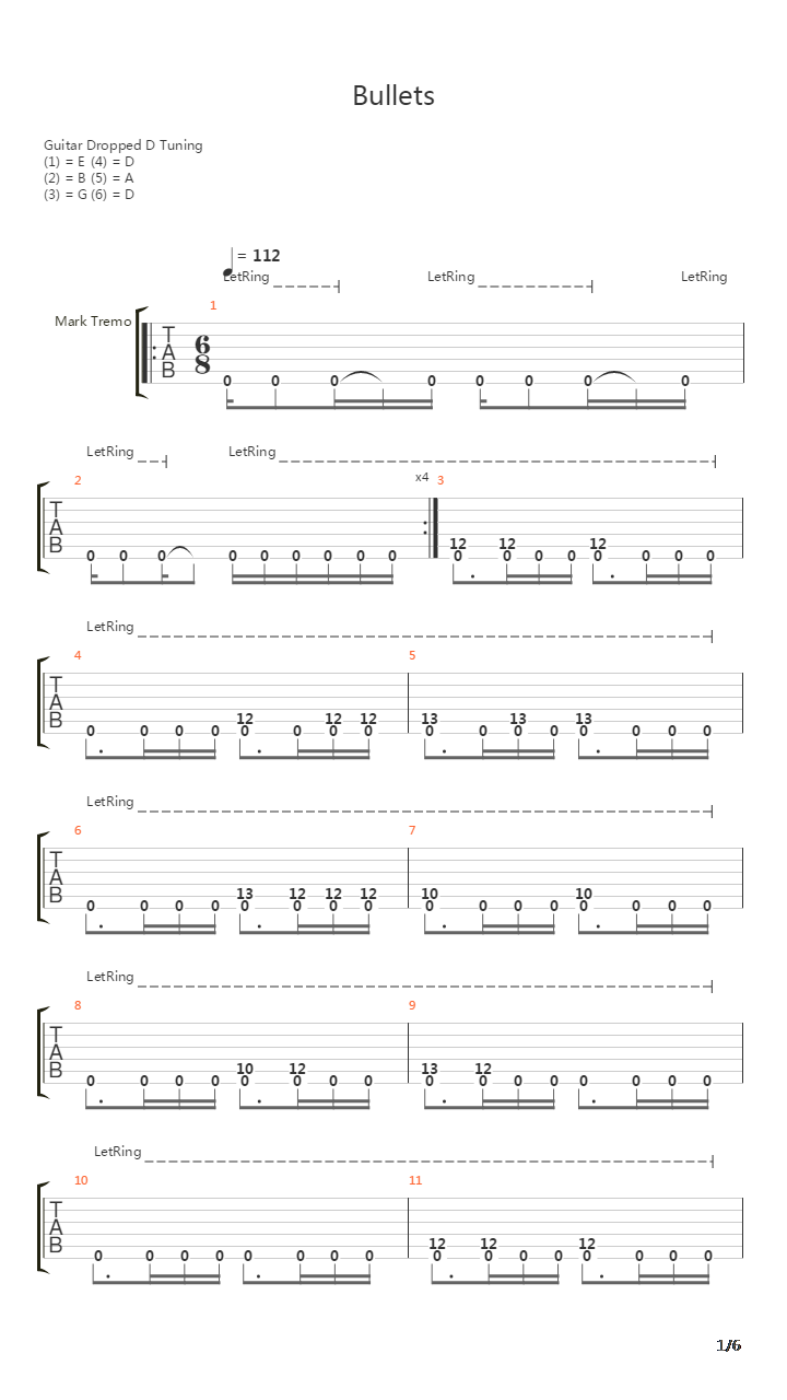Bullets吉他谱