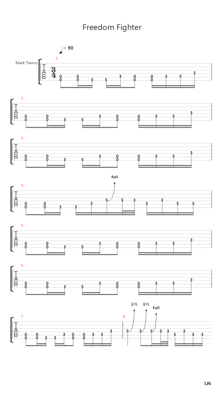 Freedom Fighter吉他谱