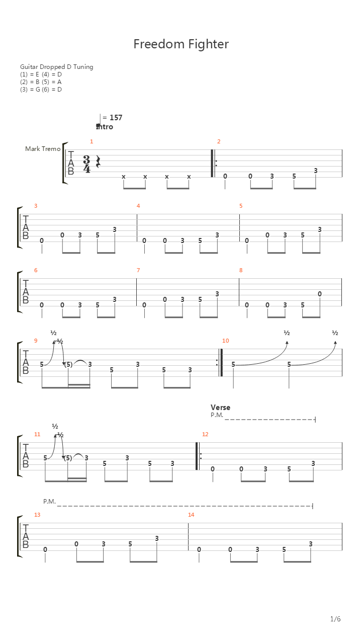Freedom Fighter吉他谱