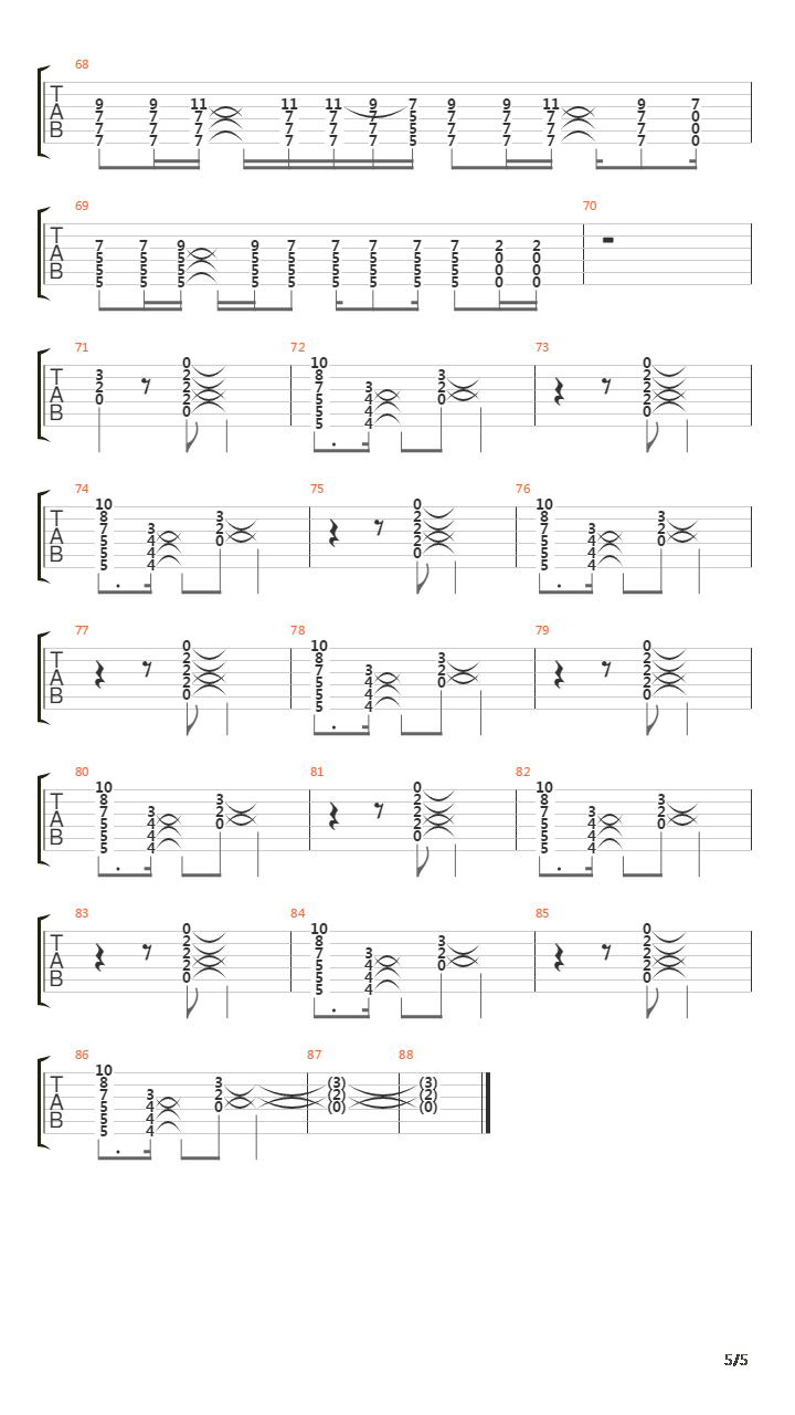 Higher吉他谱