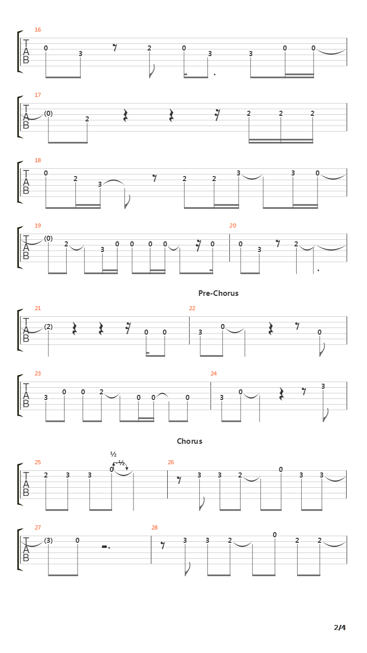 Higher吉他谱