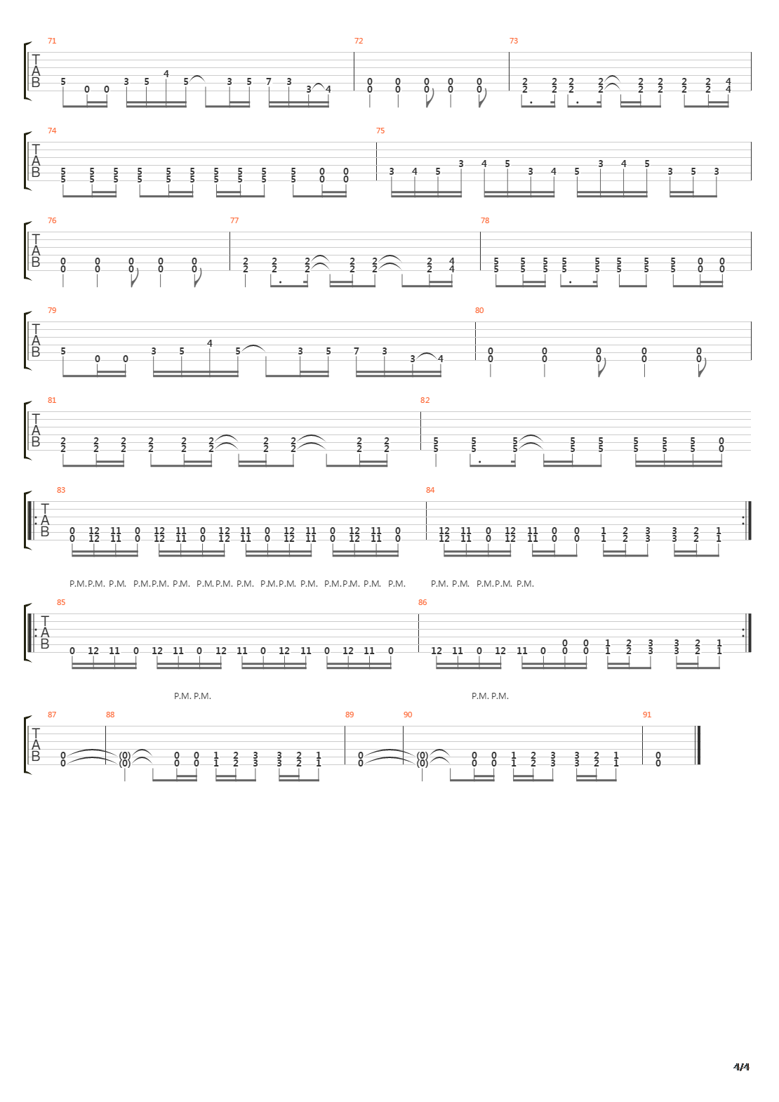 Ode吉他谱