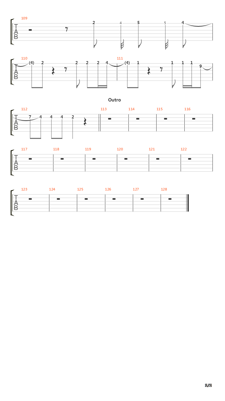 One吉他谱