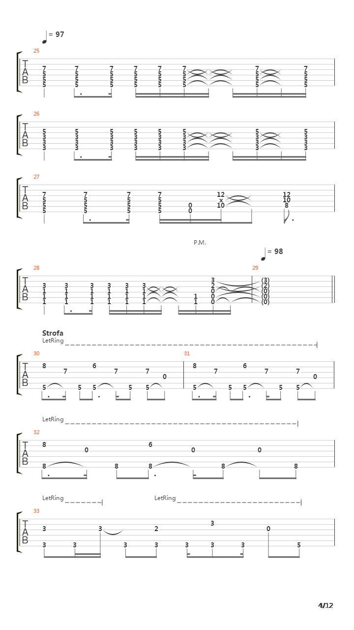 Overcome吉他谱