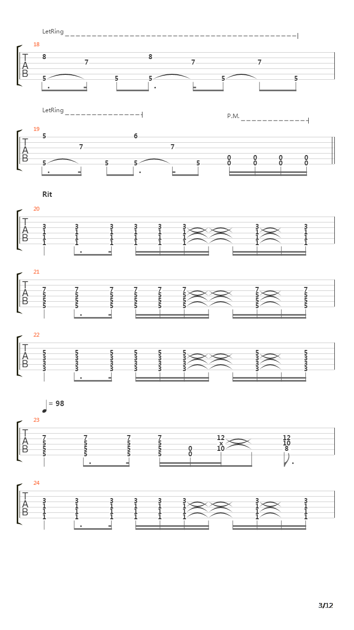 Overcome吉他谱