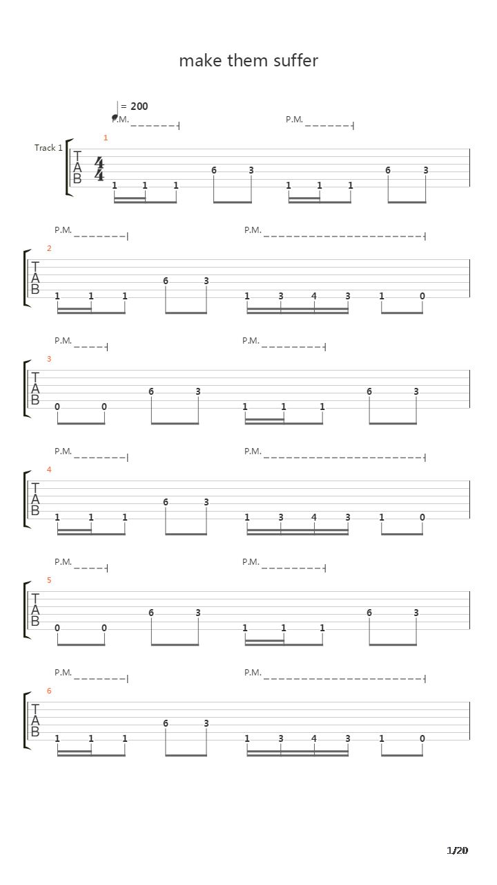 Make Them Suffer吉他谱