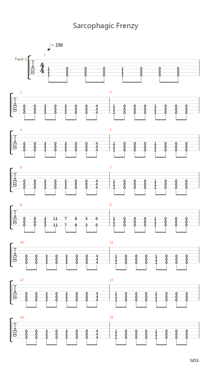 Sarcophagic Frenzy吉他谱