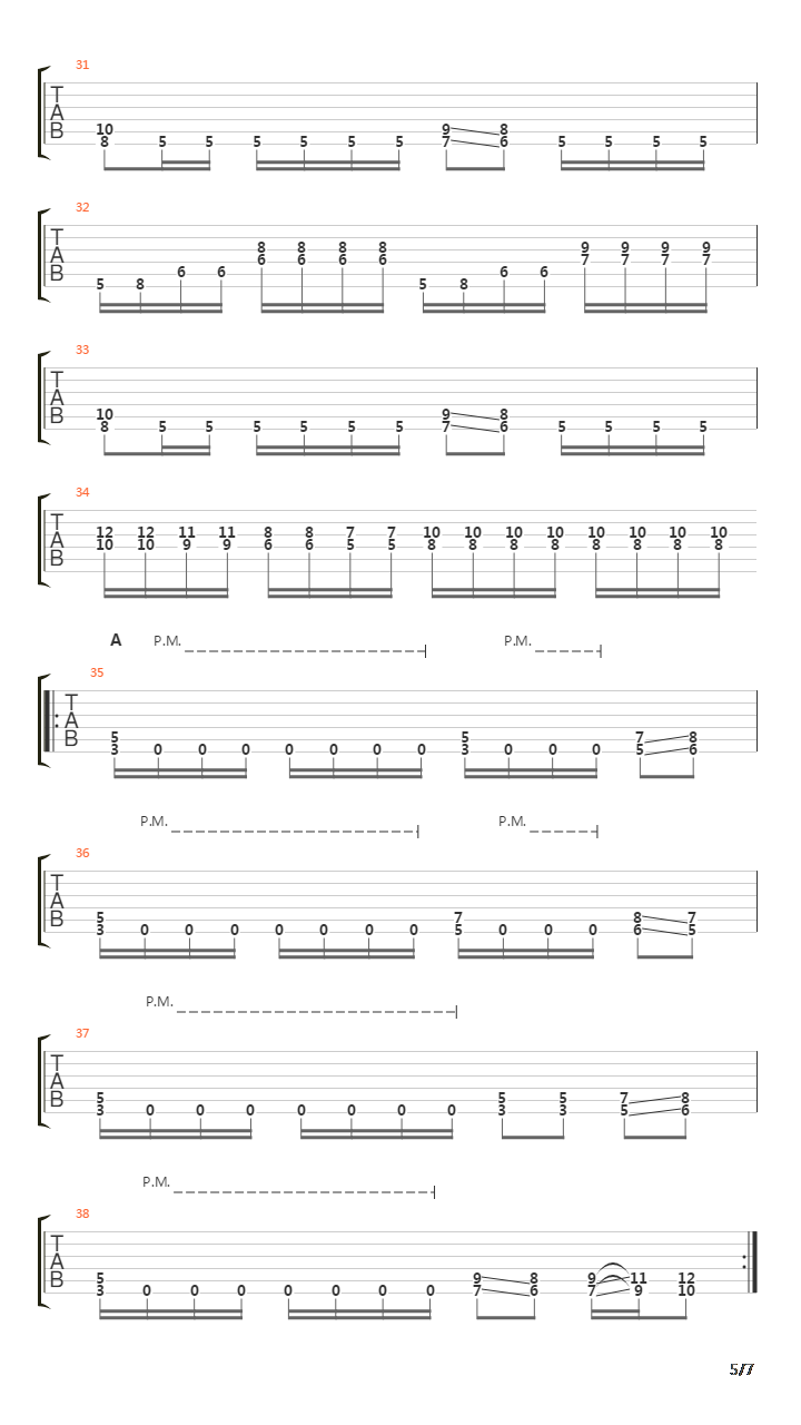 Scalding Hail吉他谱