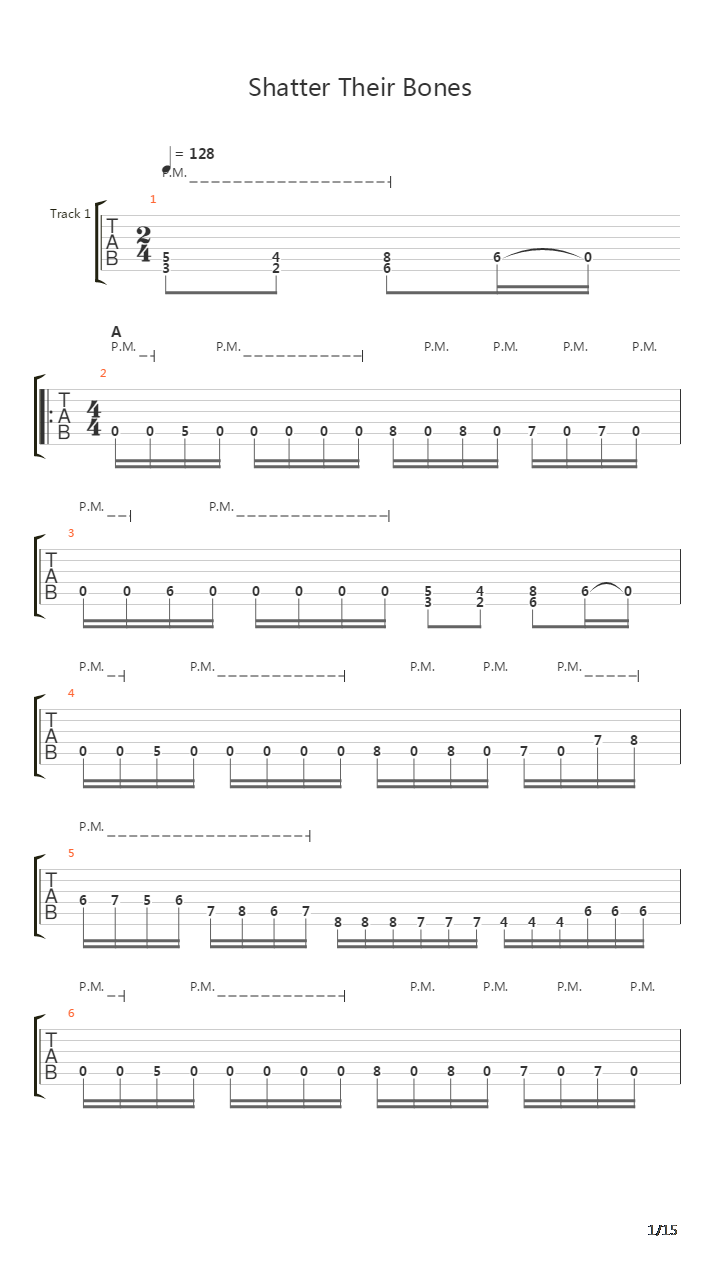 Shatter Their Bones吉他谱