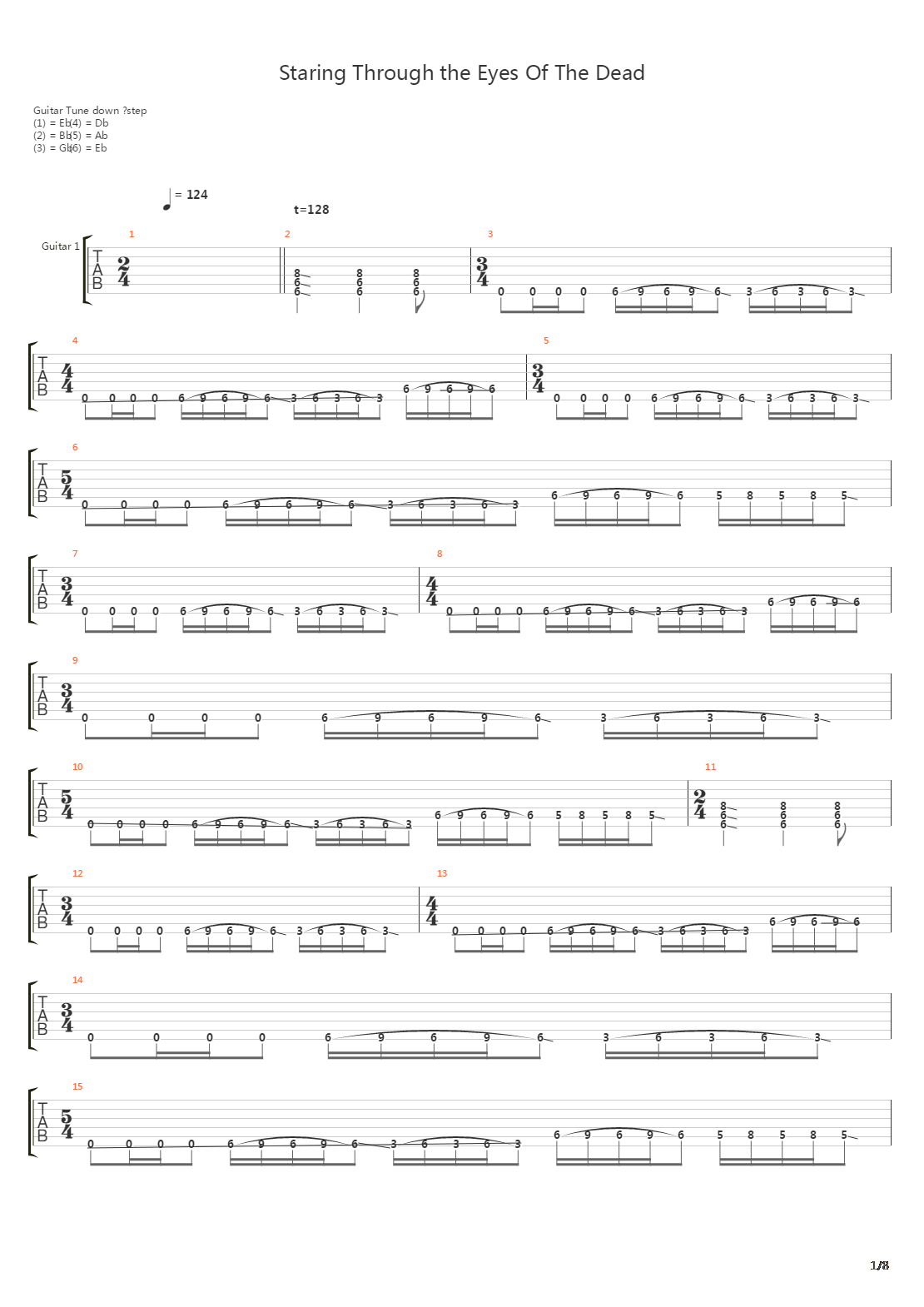 Staring Through The Eyes Of The Dead吉他谱