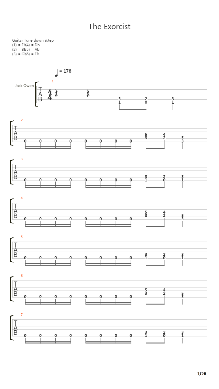 The Exorcist吉他谱
