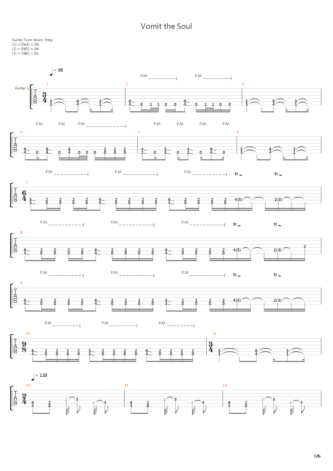 Vomit The Soul吉他谱