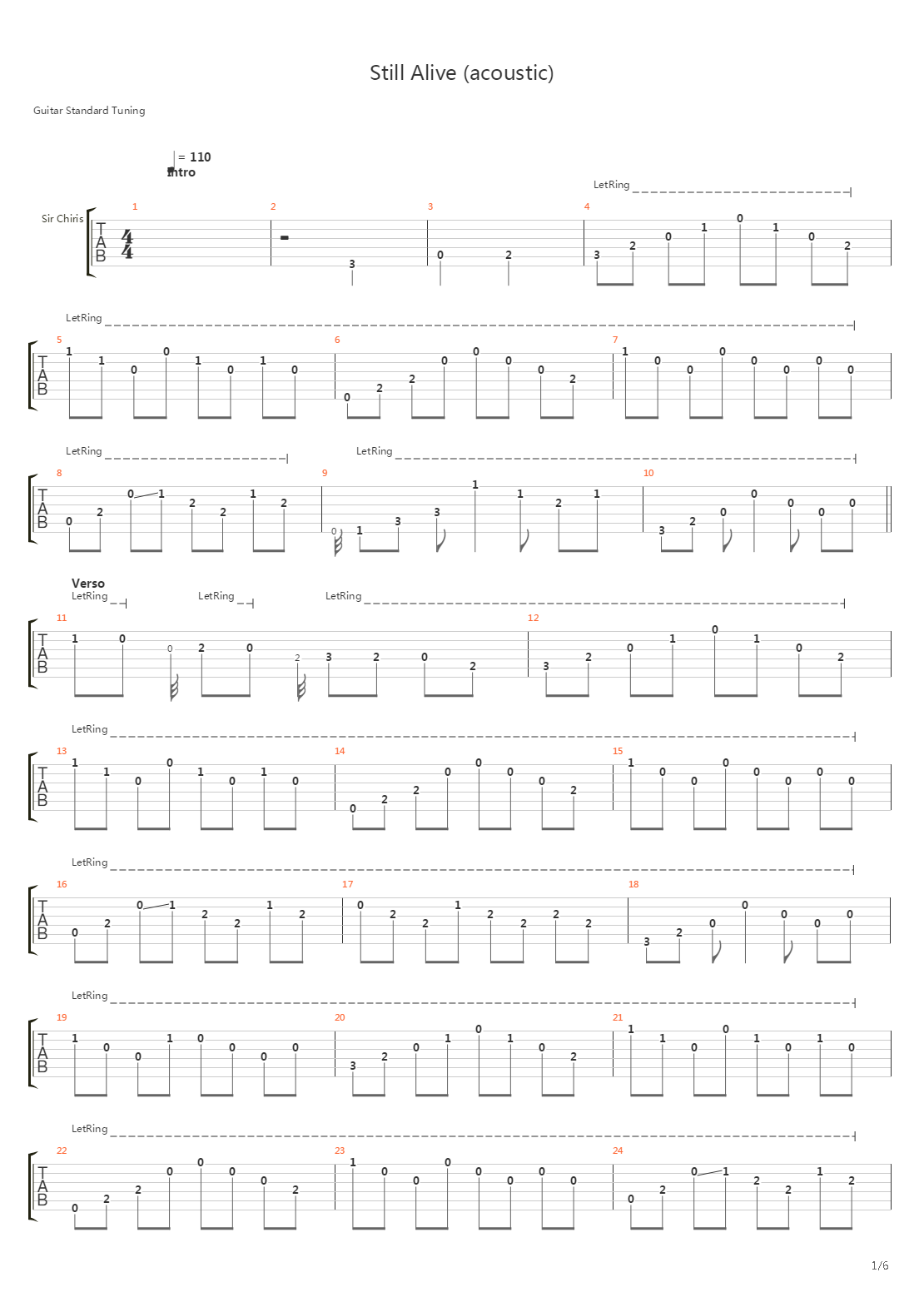 Still Alive吉他谱