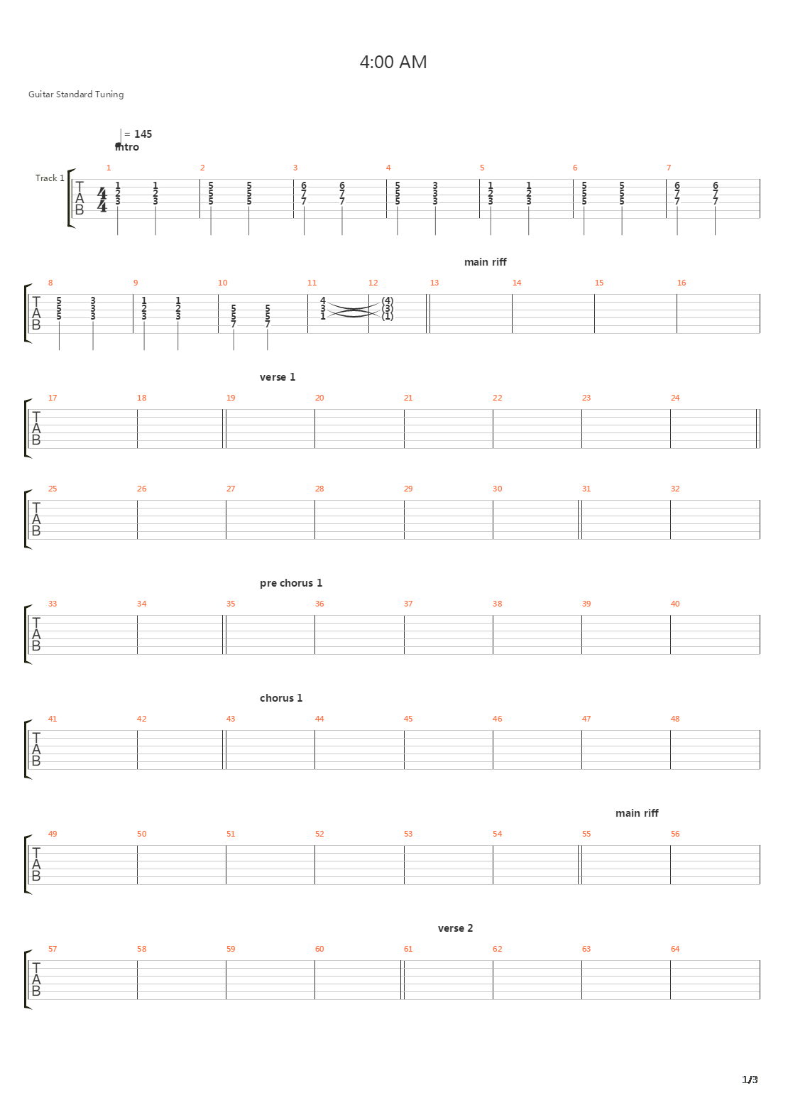 4 00 Am吉他谱