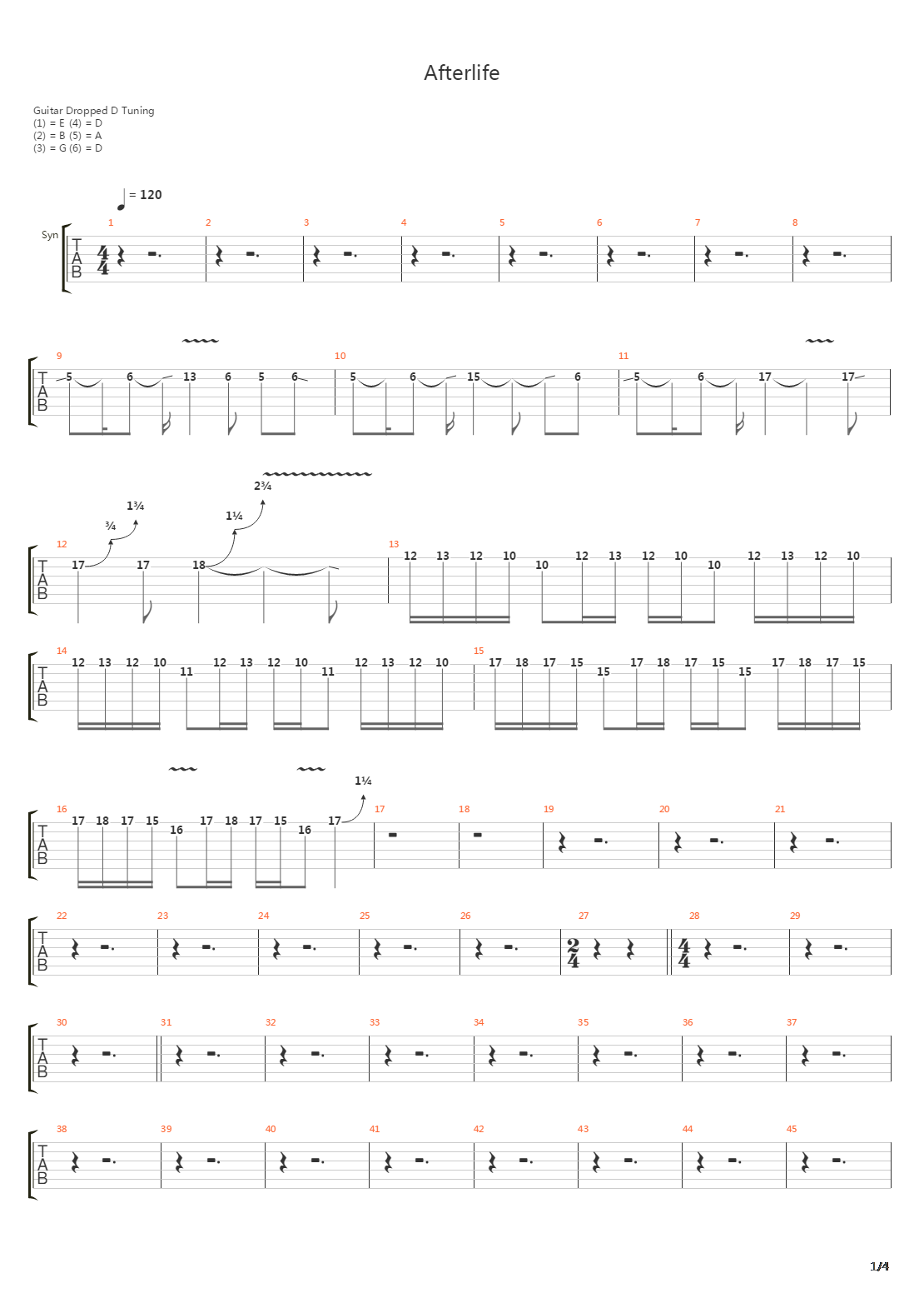 Afterlife吉他谱