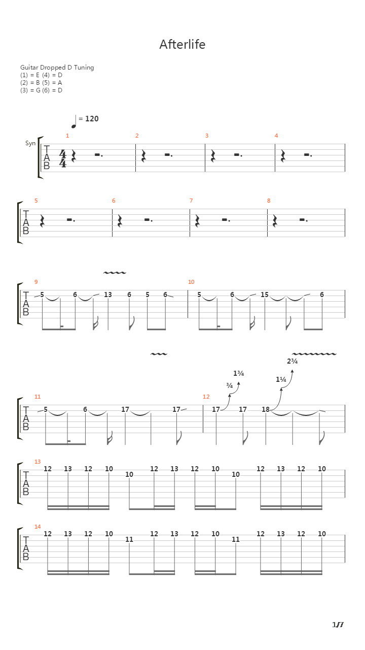 Afterlife吉他谱