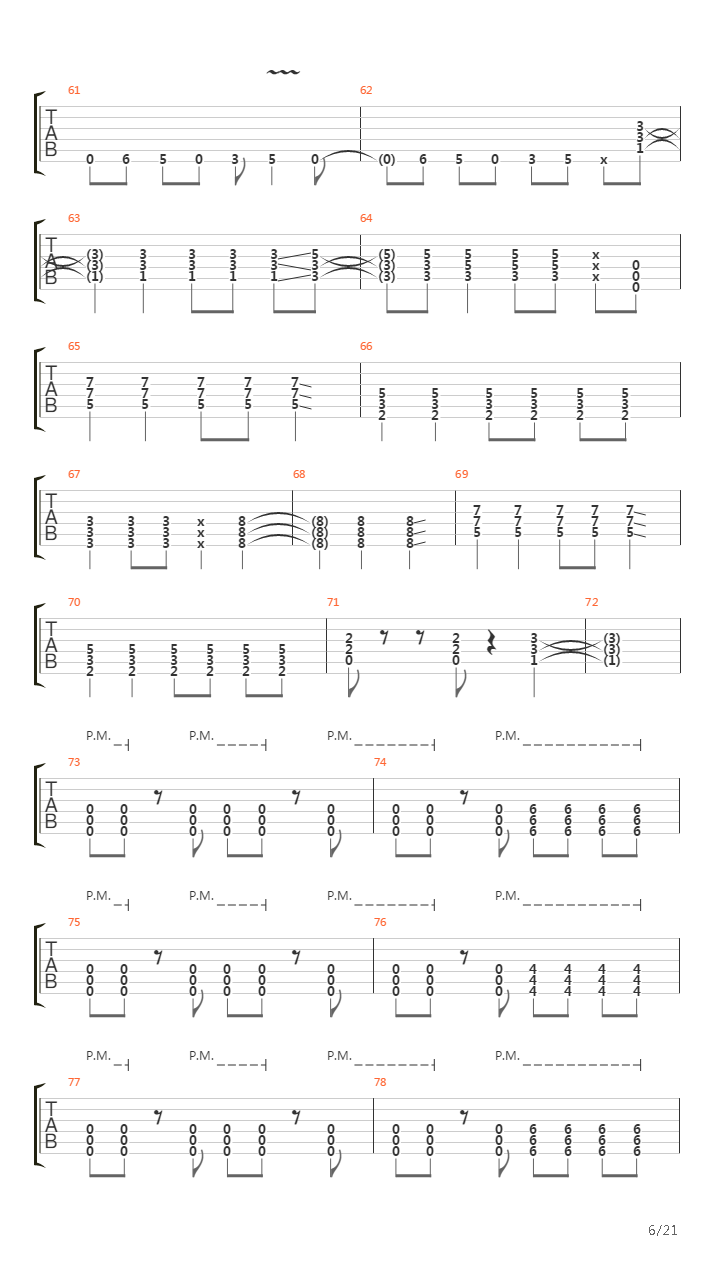 Blinded In Chains吉他谱