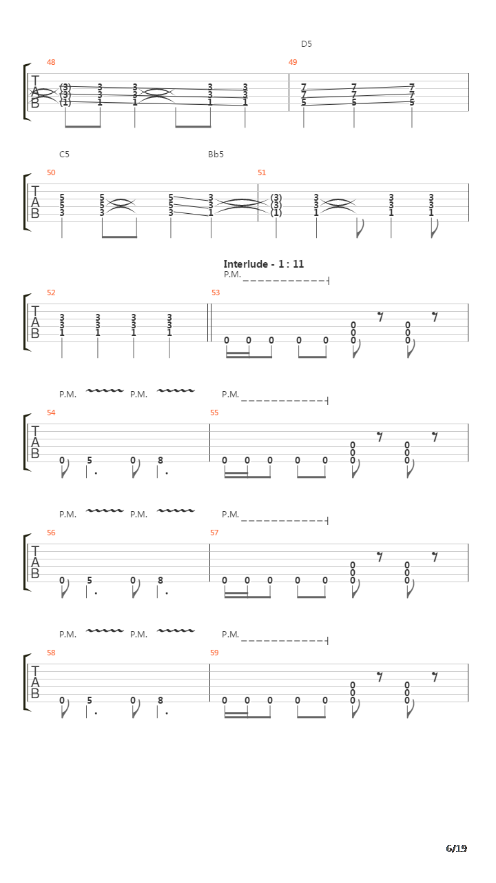 Burn It Down吉他谱