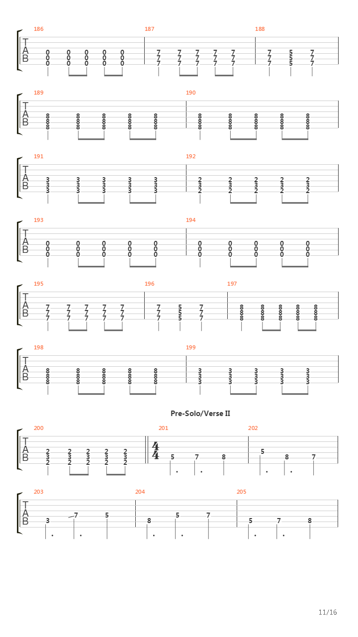 Chapter Four吉他谱