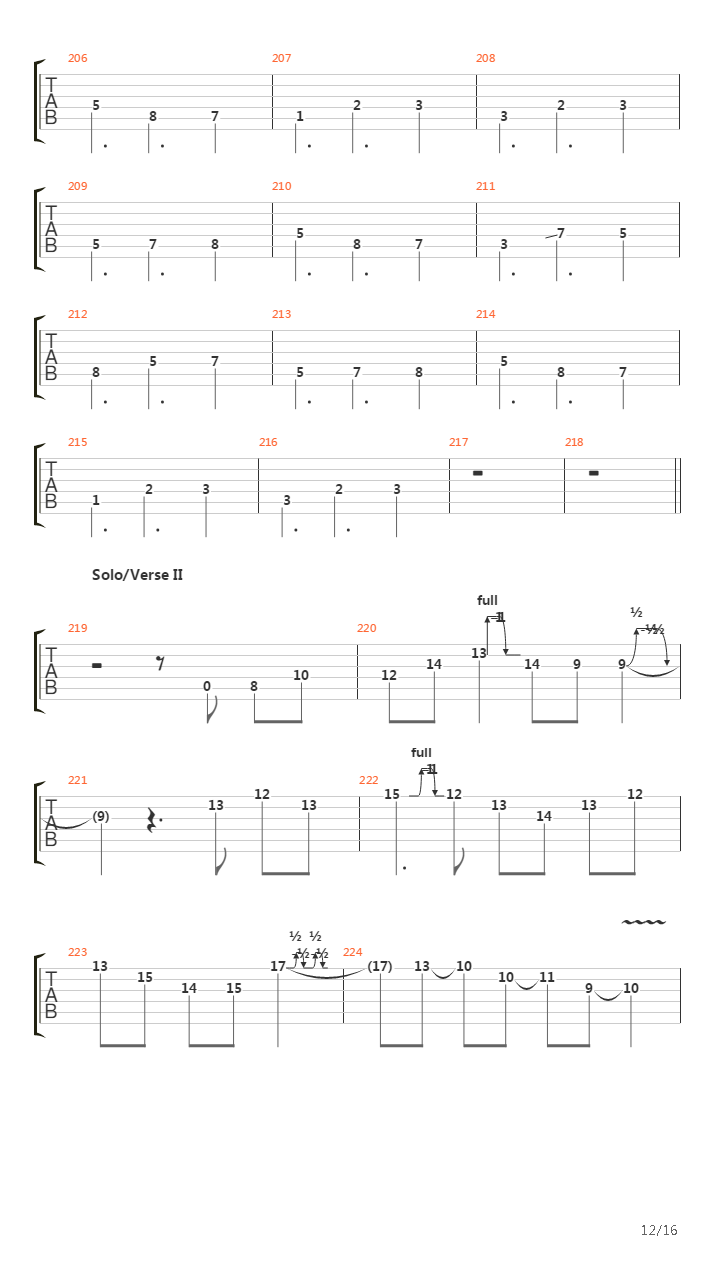 Chapter Four吉他谱