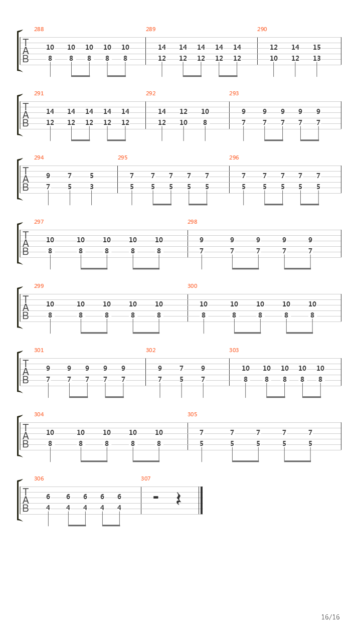 Chapter Four吉他谱