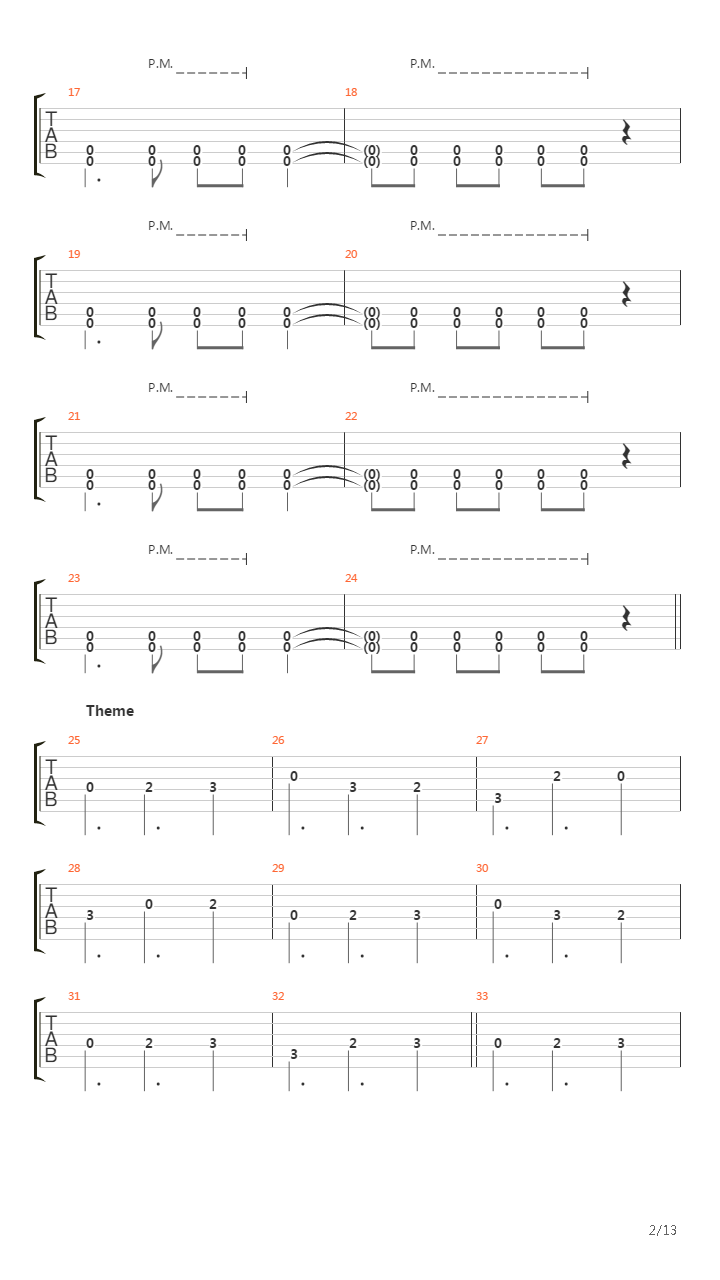 Chapter Four吉他谱