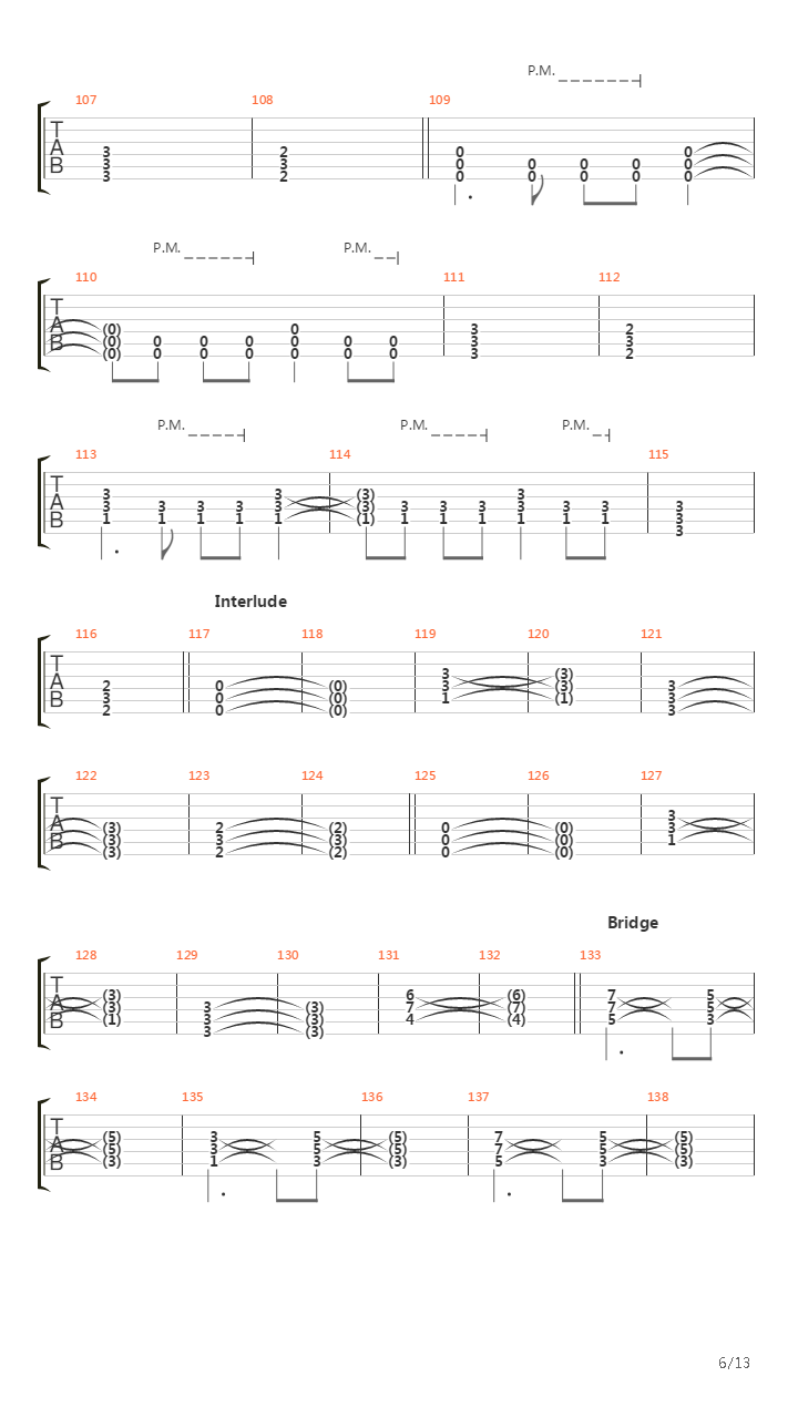 Chapter Four吉他谱