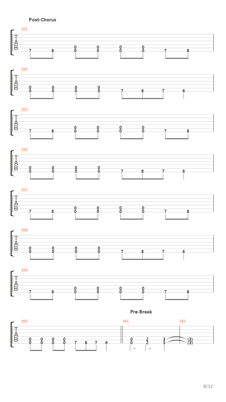 Chapter Four吉他谱