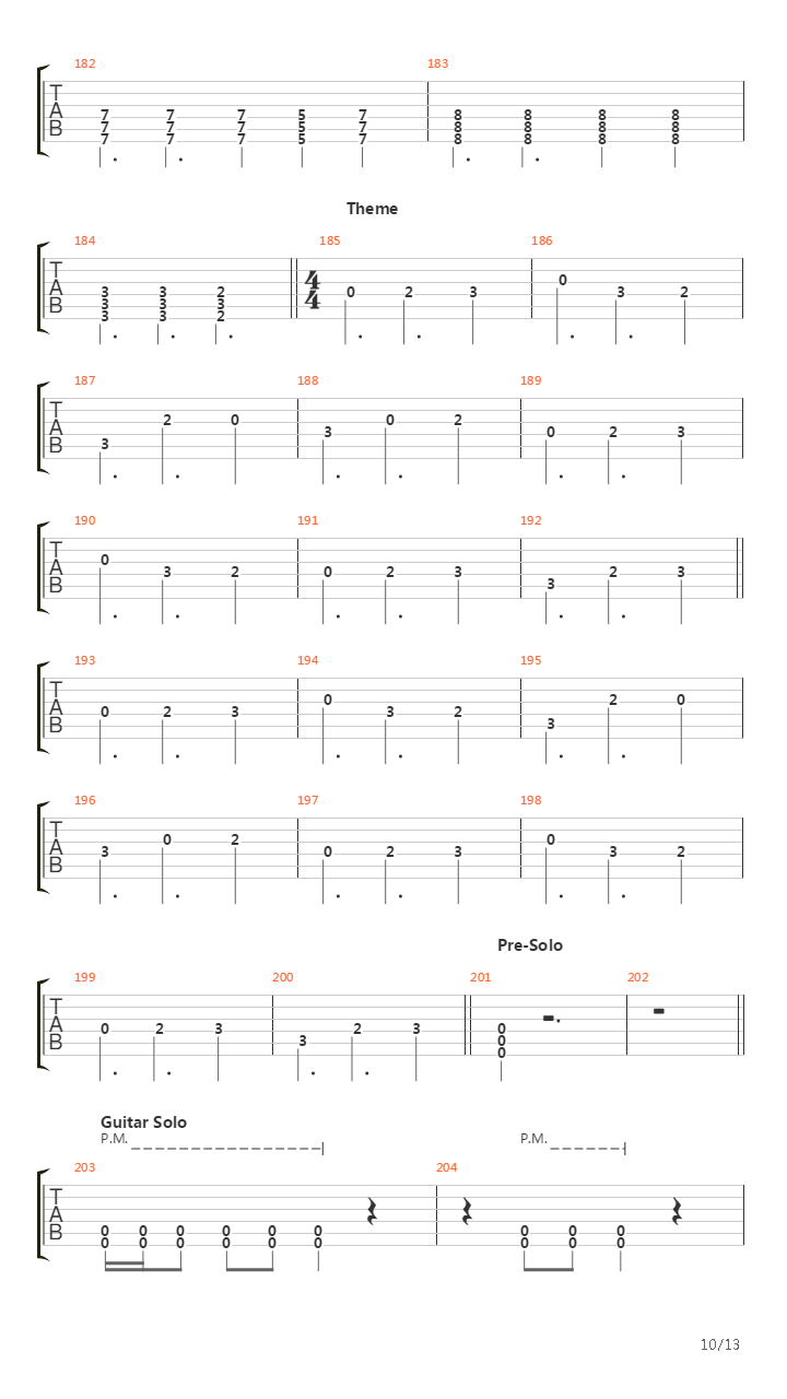 Chapter Four吉他谱