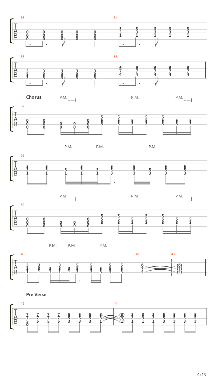 Chapter Four吉他谱