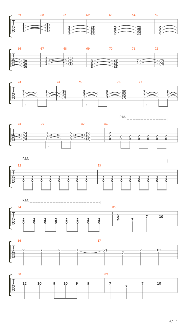 Chapter Four吉他谱