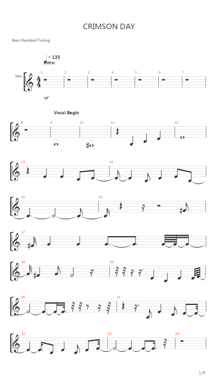 Crimson Day吉他谱