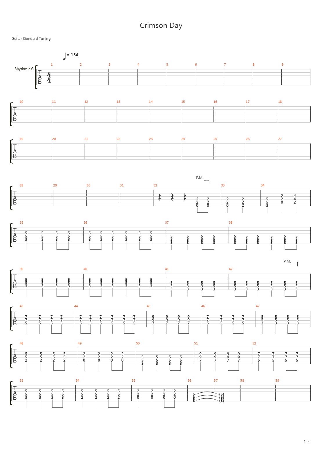Crimson Day吉他谱