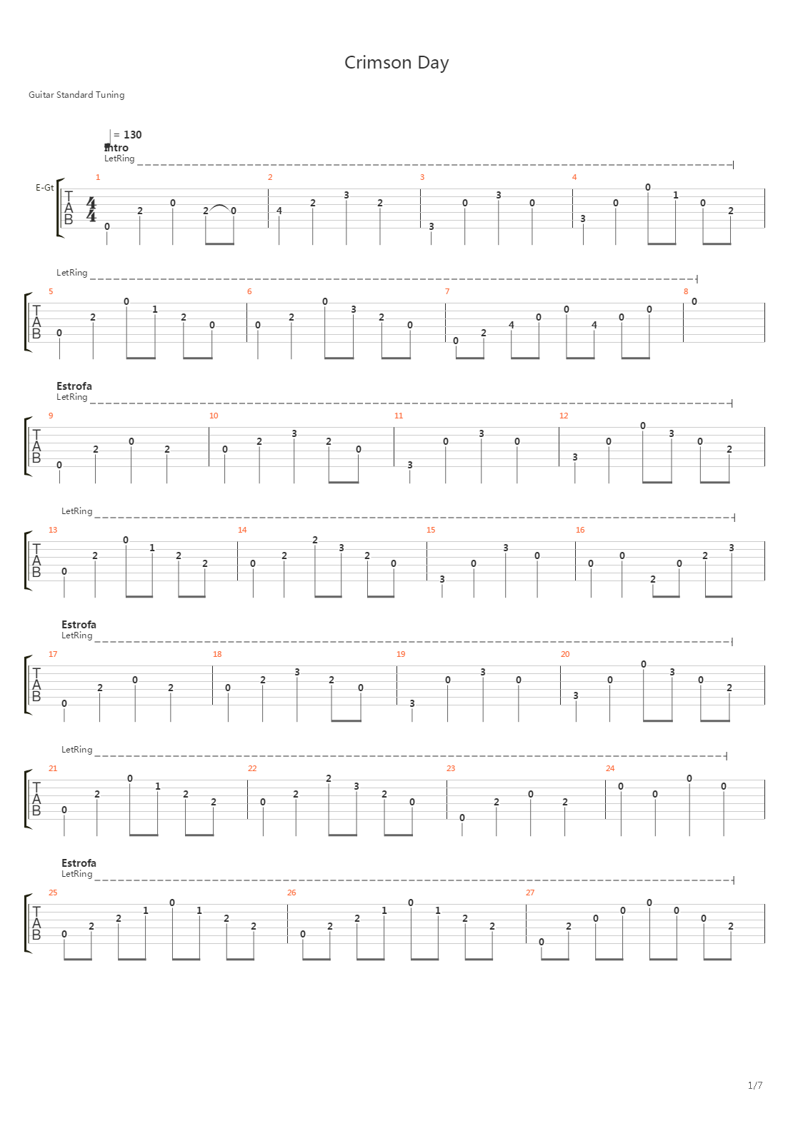Crimson Day吉他谱