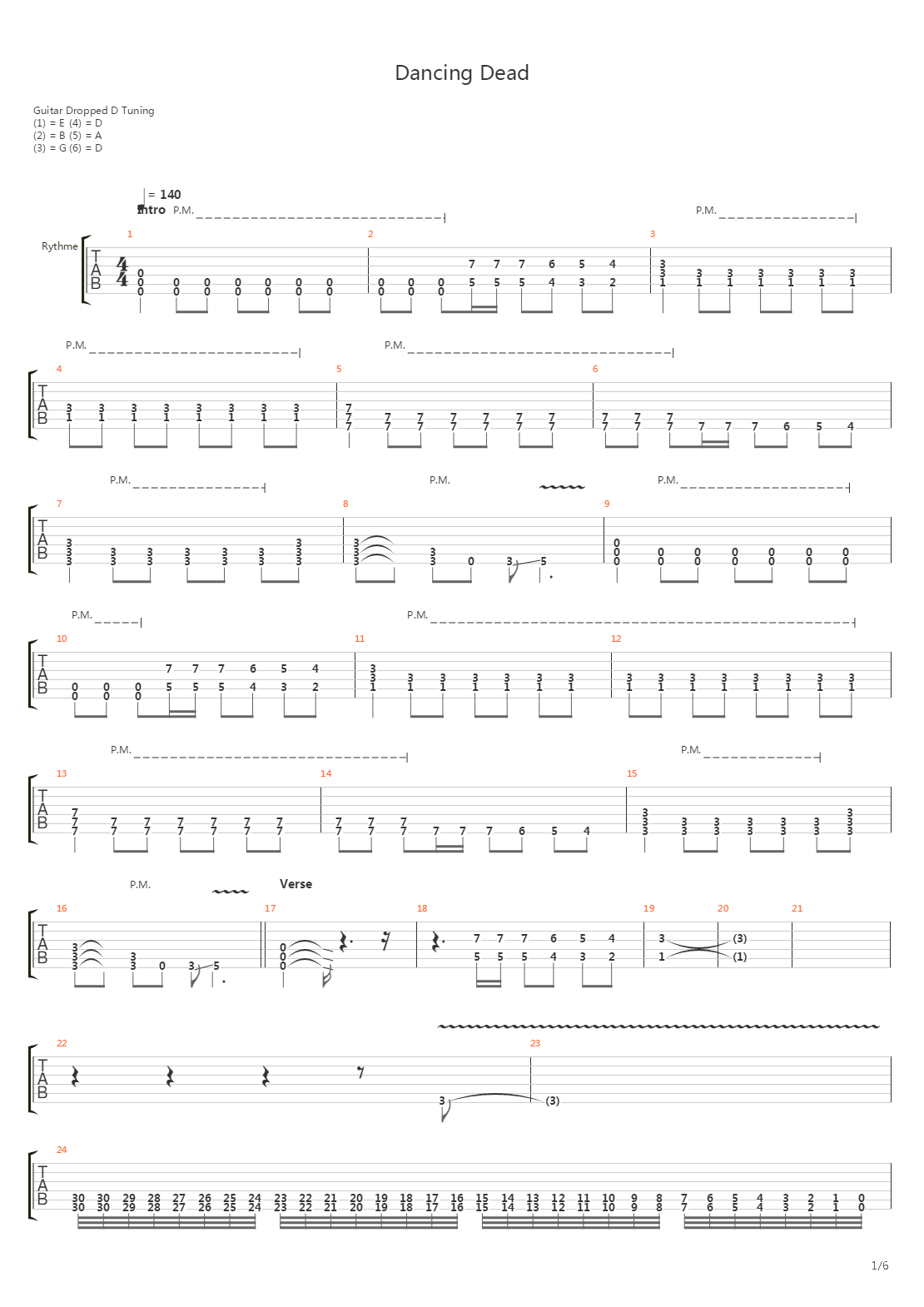 Dancing Dead吉他谱
