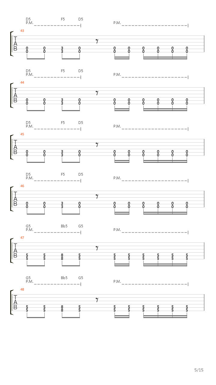 Danger Line吉他谱