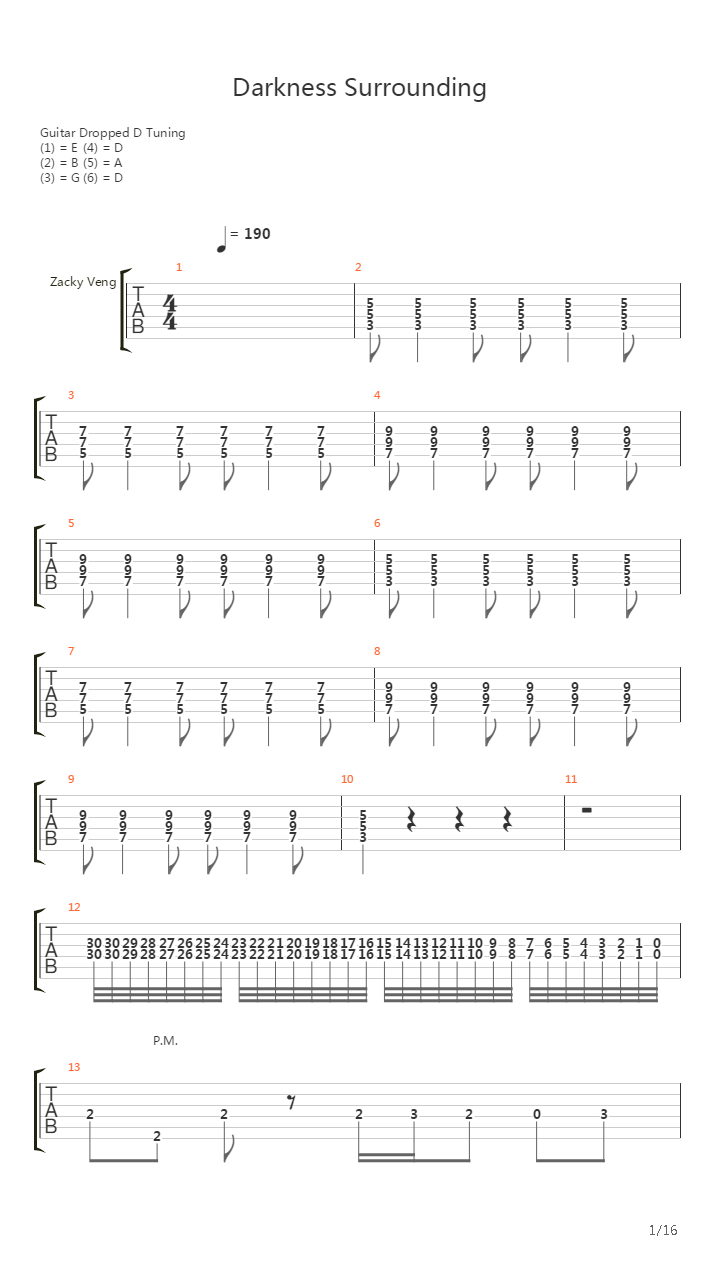 Darkness Surrounding吉他谱