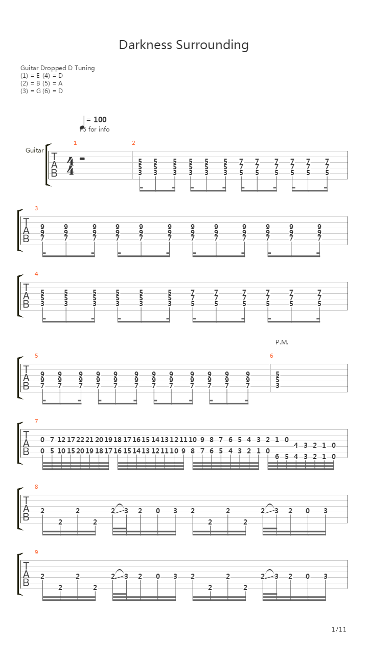 Darkness Surrounding吉他谱