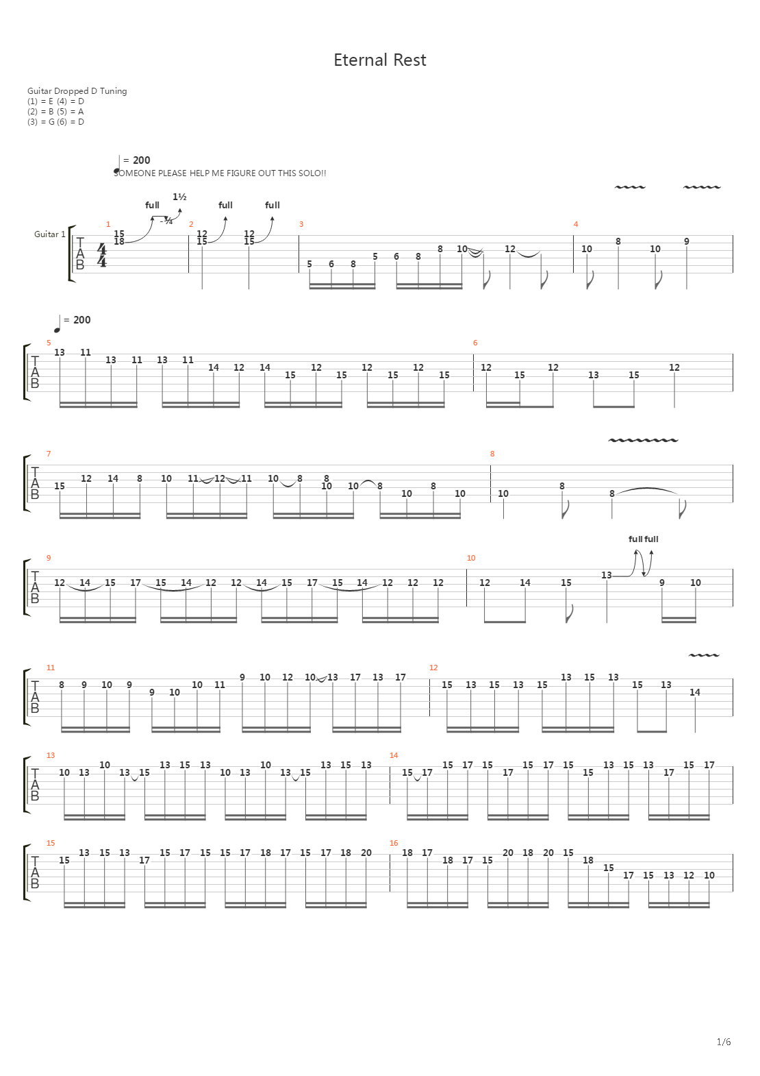 Eternal Rest吉他谱