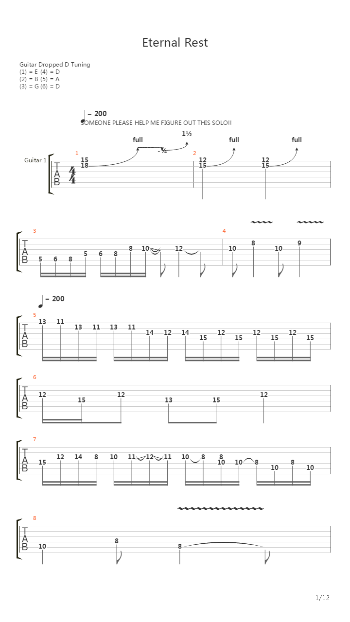 Eternal Rest吉他谱