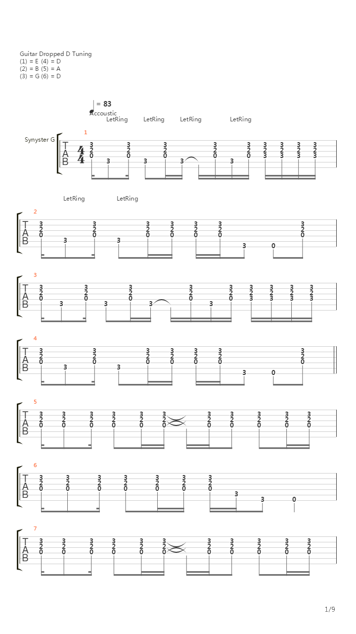 Gunslinger吉他谱