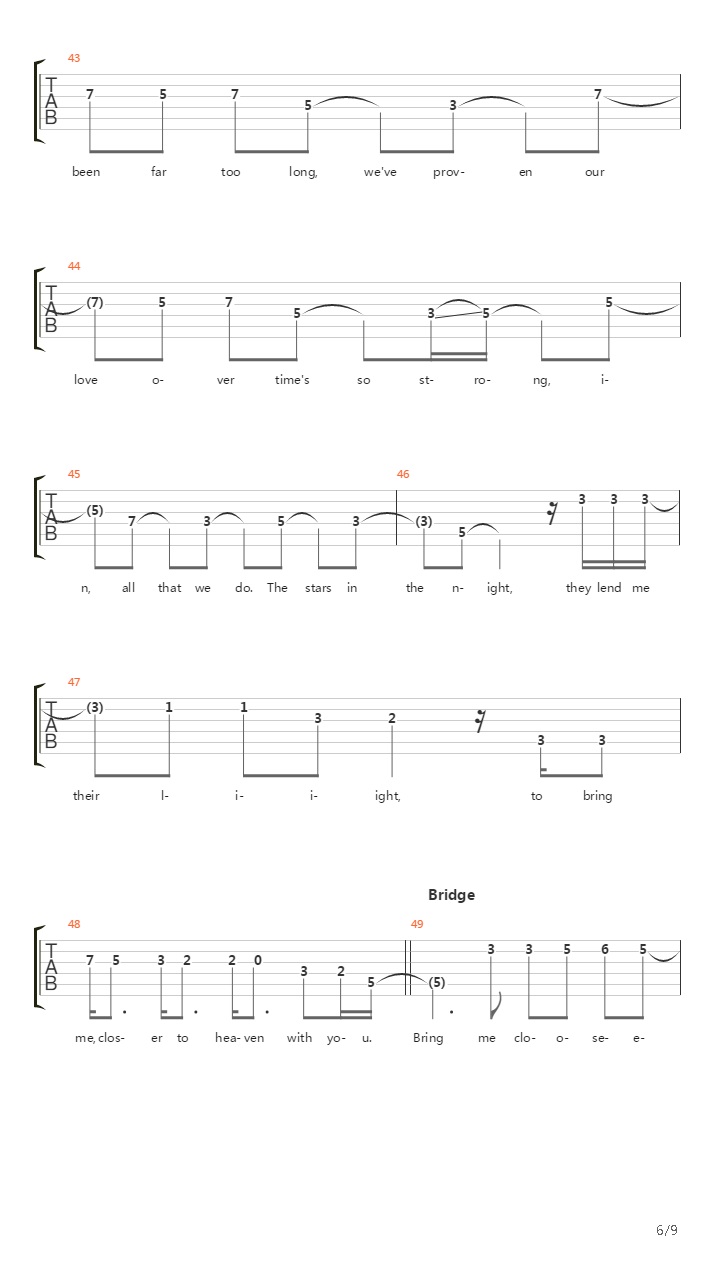 Gunslinger吉他谱