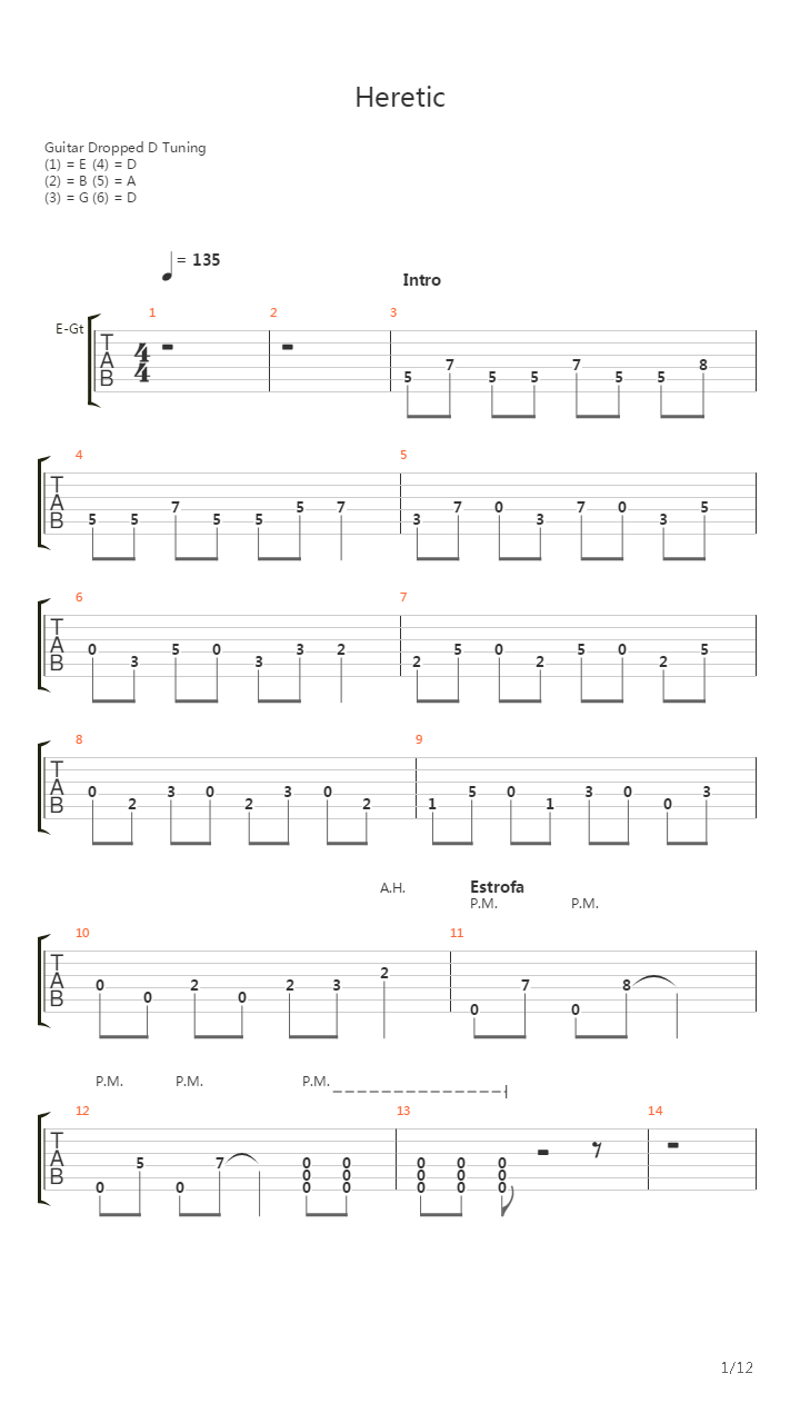 Heretic吉他谱