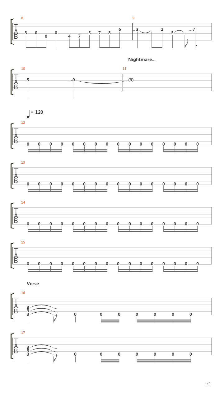 Nightmare吉他谱